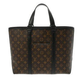 LOUIS VUITTON ルイヴィトン モノグラム マカサー ウィークエンド トートPM 2WAY ブラウン/黒 M45734 メンズ モノグラムマカサー トートバッグ 新同 中古 銀蔵