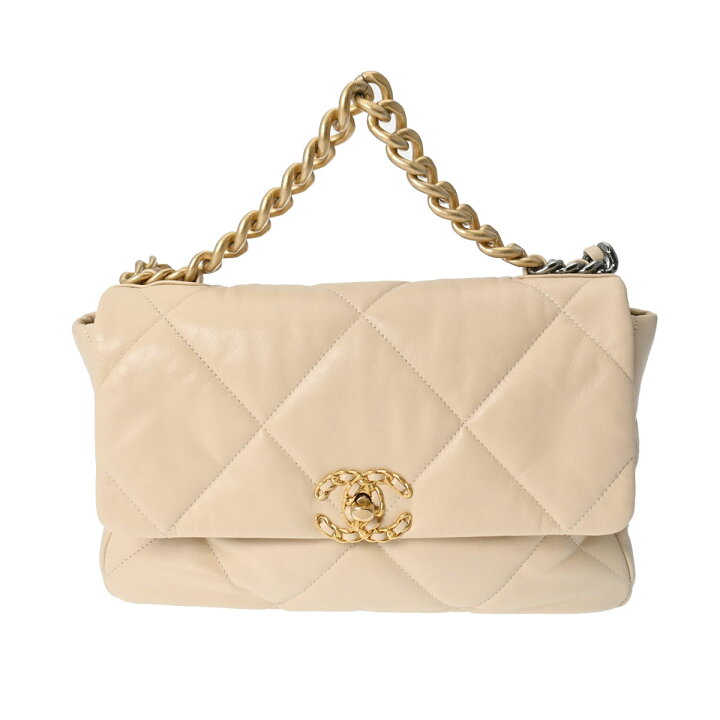 楽天市場】CHANEL シャネル シャネル19 チェーン ラージ 2WAY ベージュ  