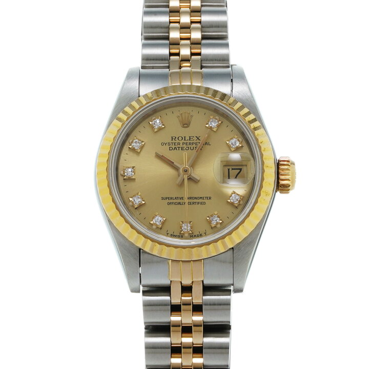 楽天市場】ROLEX ロレックス デイトジャスト 10Pダイヤ 69173G  