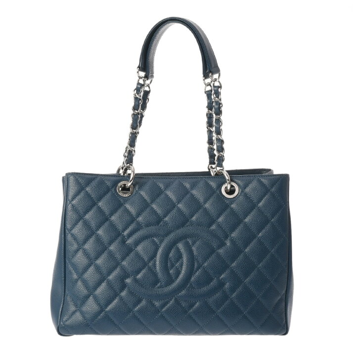 楽天市場】CHANEL シャネル GST グランドショッピングトート ブルー 