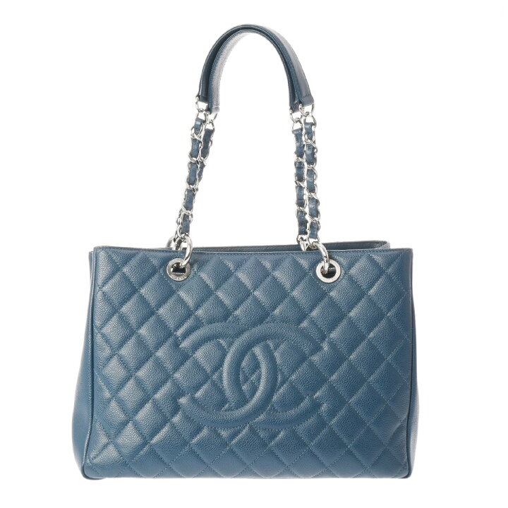 楽天市場】CHANEL シャネル GST グランドショッピングトート ブルー 