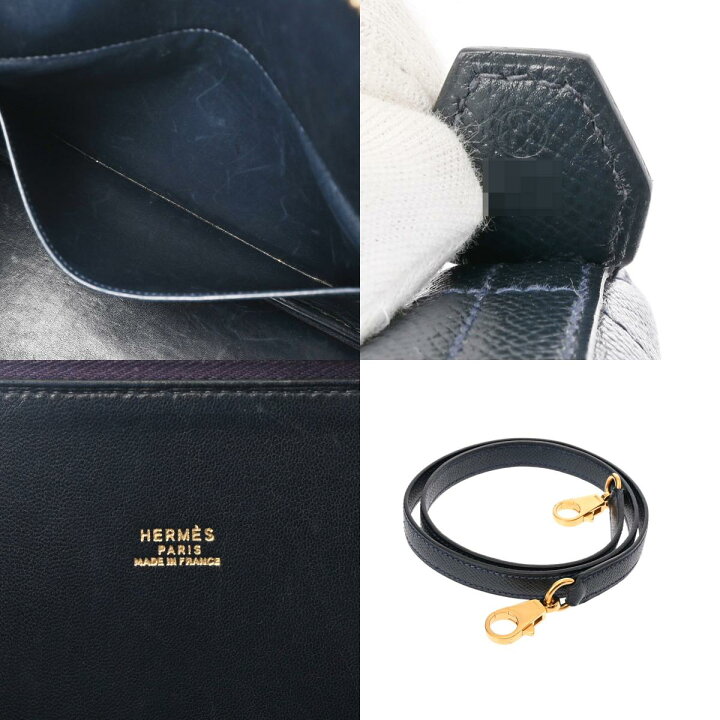 楽天市場】HERMES エルメス ボリード 35 インディゴブルー 〇V刻印 