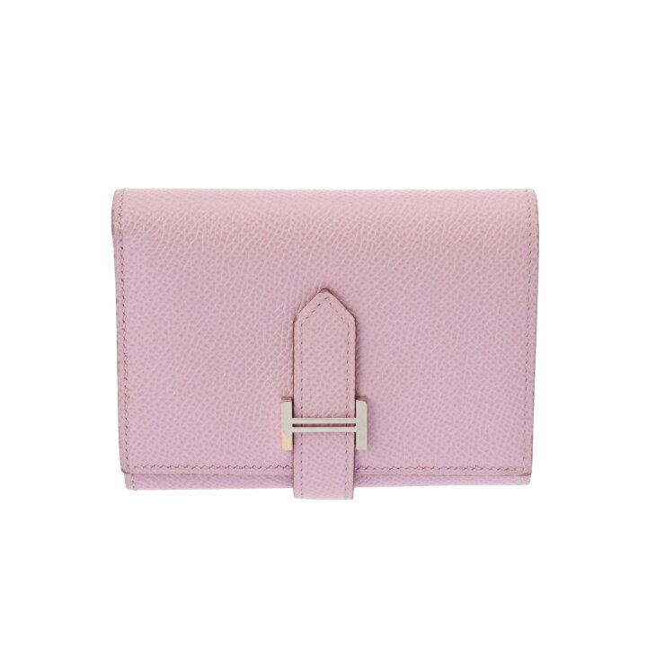 HERMES】エルメス ベアン・コンビネ 三つ折り財布 エプソン モーブぺー  