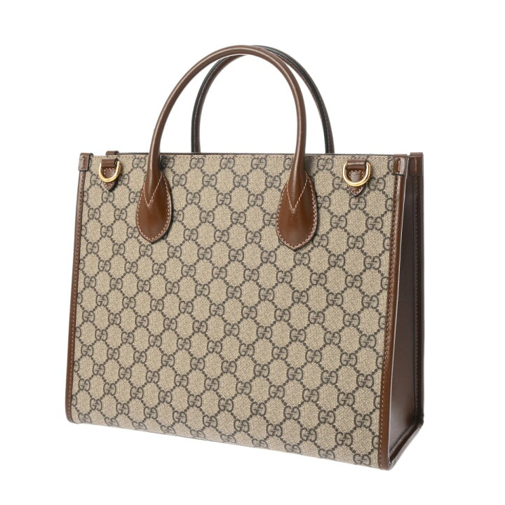 楽天市場】GUCCI グッチ GGスプリーム スモールトート ベージュ 
