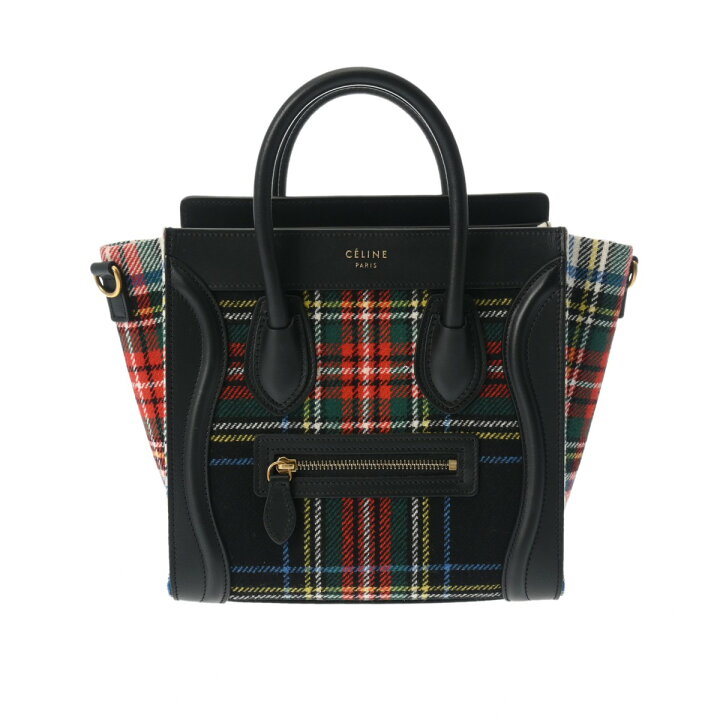 楽天市場】CELINE セリーヌ ラゲージ ナノショッパー チェック柄 2WAY  