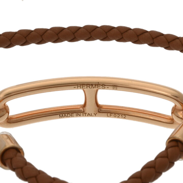 楽天市場】HERMES エルメス ルリ ドゥブルトゥール 編み込み ブラウン 
