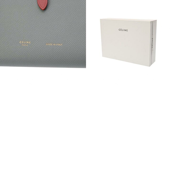 楽天市場】CELINE セリーヌ ラージ ストラップ ウォレット ブルー 