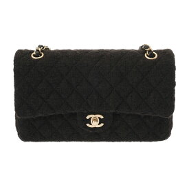 CHANEL シャネル マトラッセ Wフラップ チェーンショルダー 25cm ブラウン A01112 レディース ウール ツイード ショルダーバッグ 新同 中古【ローン24回払い無金利】 銀蔵