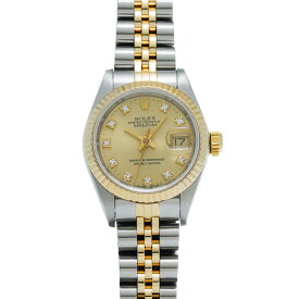 ロレックス デイトジャスト 10Pダイヤ 69173G R番(1988年頃製造) シャンパン/ダイヤモンド レディース 腕時計 自動巻き 中古 銀蔵