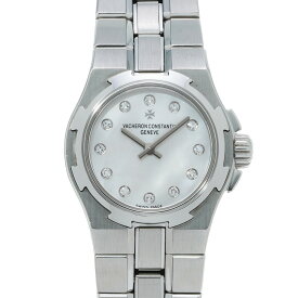 ヴァシュロンコンスタンタン オーヴァーシーズ 24mm 12Pダイヤ ホワイトシェル/ダイヤモンド レディース 腕時計 クォーツ 中古 銀蔵