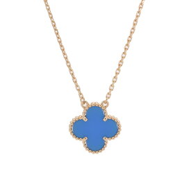 VAN CLEEF & ARPELS ヴァンクリーフ＆アーペル ヴィンテージアルハンブラ アザート ブルー/ゴールド VCARP9SY00 レディース K18イエローゴールド YG ネックレス Aランク 中古【ローン24回払い無金利】 銀蔵