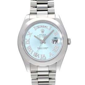 ロレックス デイデイト II 218206 ランダムシリアル アイスブルー/ダイヤモンド メンズ 腕時計 自動巻き 中古 銀蔵