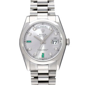 ロレックス デイデイト 118206A ランダムシリアル シルバー/ダイヤモンド メンズ 腕時計 自動巻き 中古 銀蔵