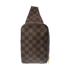 LOUIS VUITTON ルイヴィトン ダミエ ジェロニモス 後期型 ブラウン N51994 メンズ ダミエキャンバス ボディバッグ ABランク 中古 銀蔵