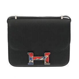 【〜3/11 最大5万円クーポン】HERMES エルメス コンスタンス3 ミニ 18 ブラック Z刻印(2021年頃) レディース ヴォースイフト ショルダーバッグ ABランク 中古【ローン24回払い無金利】 銀蔵