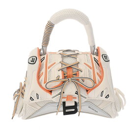 【〜3/11 最大5万円クーポン】BALENCIAGA バレンシアガ スニーカーヘッド トップハンドル 2WAYショルダー S ホワイト 661723 レディース ナイロン レザー ハンドバッグ ABランク 中古 銀蔵