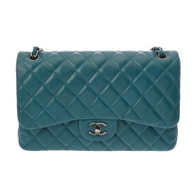 【〜3/11 最大5万円クーポン】CHANEL シャネル マトラッセ チェーンショルダー 30cm Wフラップ ブルー A58600 レディース ラムスキン ショルダーバッグ Aランク 中古【ローン24回払い無金利】 銀蔵