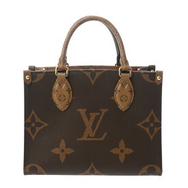 【〜3/11 最大5万円クーポン】LOUIS VUITTON ルイヴィトン モノグラムリバース オンザゴー PM ブラウン M46373 レディース モノグラムキャンバス ハンドバッグ 新同 中古 銀蔵