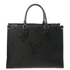 【〜3/11 最大5万円クーポン】LOUIS VUITTON ルイヴィトン モノグラムアンプラント オンザゴー MM 2WAYトート ノワール M45495 レディース レザー ハンドバッグ Aランク 中古 銀蔵