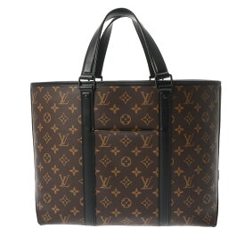 LOUIS VUITTON ルイヴィトン モノグラムマカサー ウィークエンド トート PM 2WAY ブラウン/ノワール M45734 メンズ モノグラムキャンバス トートバッグ Aランク 中古 銀蔵