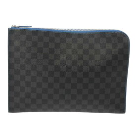 LOUIS VUITTON ルイヴィトン ダミエグラフィット ポシェットジュール GM 黒/グレー N64032 メンズ ダミエキャンバス クラッチバッグ Aランク 中古 銀蔵