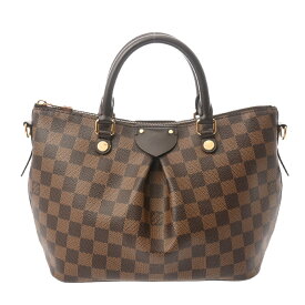LOUIS VUITTON ルイヴィトン ダミエ シエナ PM ブラウン N41545 レディース ダミエキャンバス ハンドバッグ Aランク 中古 銀蔵