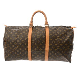 LOUIS VUITTON ルイヴィトン モノグラム キーポル 55 ブラウン M41424 ユニセックス モノグラムキャンバス ボストンバッグ Bランク 中古 銀蔵
