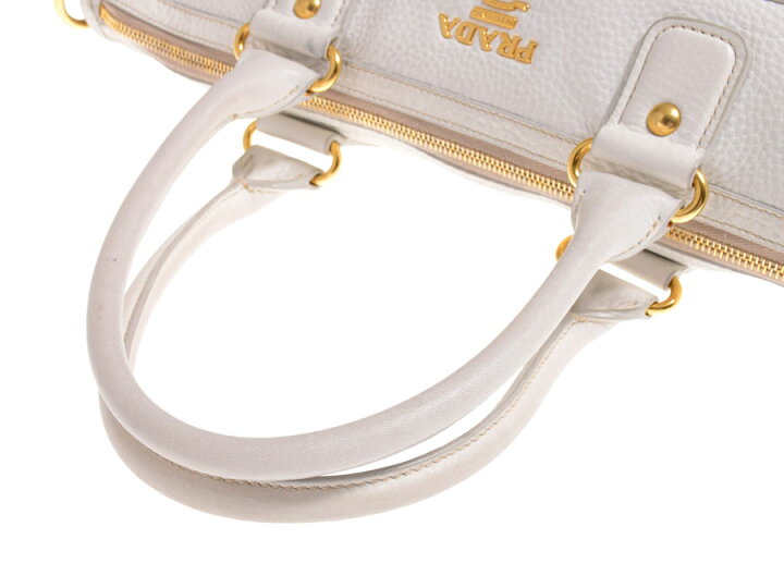 楽天市場】プラダ・PRADA 2WAYトートバッグ カーフ 白 BL0639【中古 
