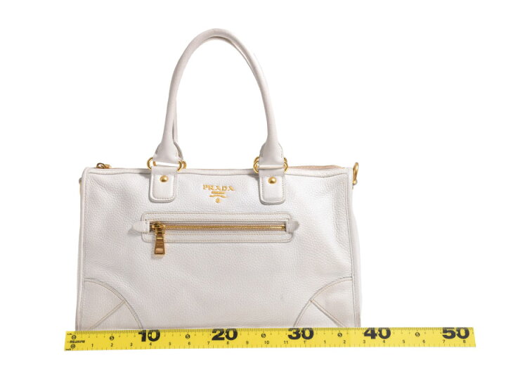 楽天市場】プラダ・PRADA 2WAYトートバッグ カーフ 白 BL0639【中古 
