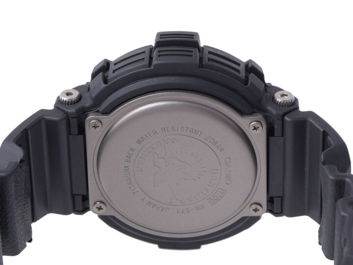 楽天市場】カシオ・CASIO G-SHOCK ガウスマン AW-571BM-1T 黒【中古 