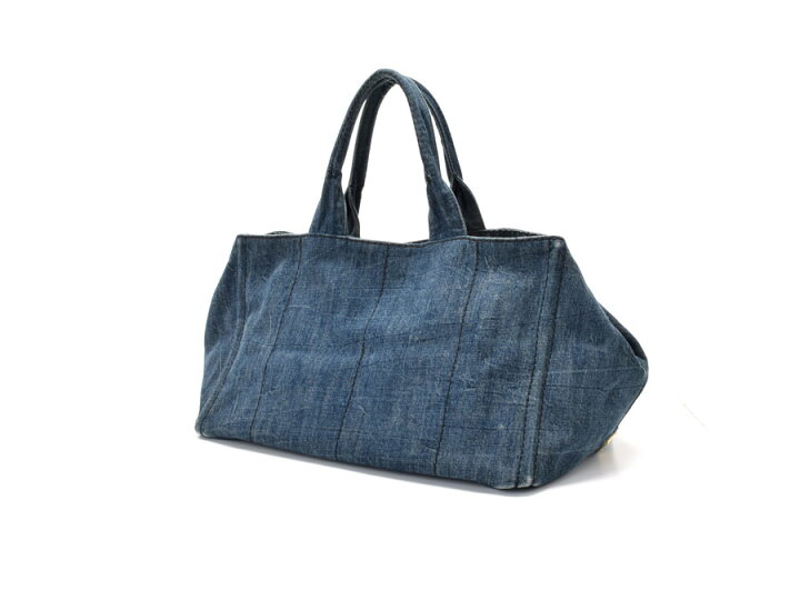 楽天市場】プラダ・PRADA カナパ トート デニム アヴィオ【中古 