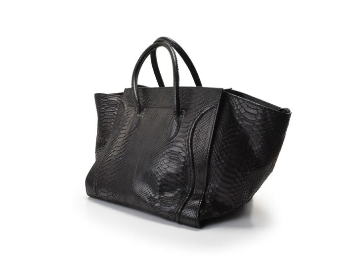 楽天市場】セリーヌ・CELINE ラゲージ ファントム パイソン 黒【中古 