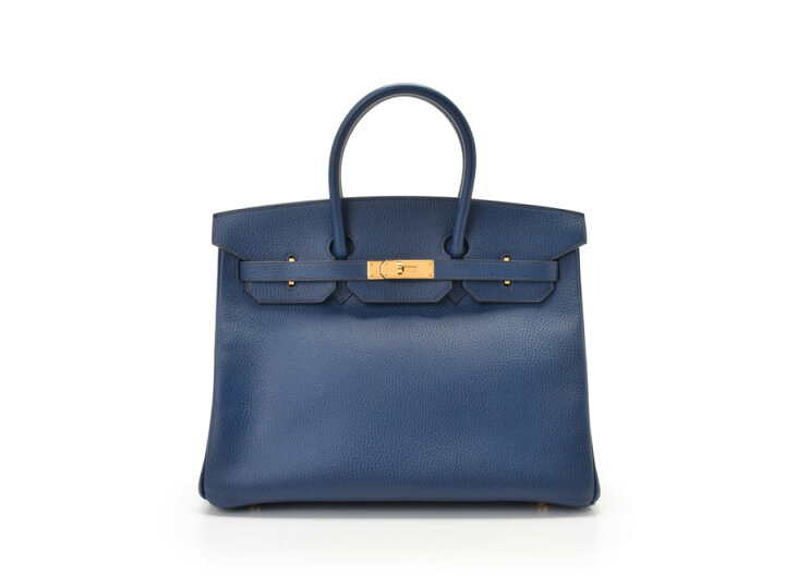 楽天市場】エルメス・HERMES バーキン35 アルデンヌ ブルーロイ G金具 