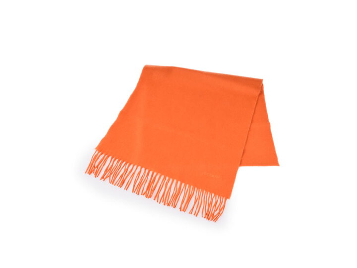 楽天市場】新品エルメス・HERMES マフラー オレンジ カシミヤ100％ 40 