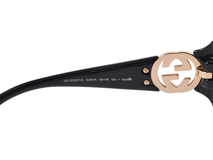 楽天市場】グッチ・GUCCI サングラス 黒 サイドロゴ GG3520/F/S【中古 