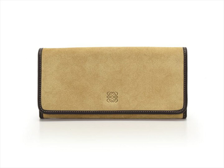 楽天市場】ロエベ・LOEWE ファスナー長財布 スエード ベージュ系【中古 