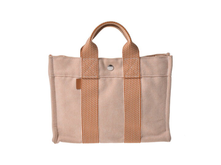 楽天市場】エルメス・HERMES ニューフールトゥPM オレンジ キャンバス 