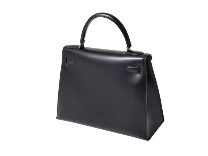 楽天市場】エルメス・HERMES ケリー28 BOXカーフ 黒 G金具 ○X刻印 外 