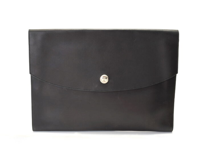 楽天市場】エルメス・HERMES ポシェットリオ ヴォーバレニア 黒 C刻印  