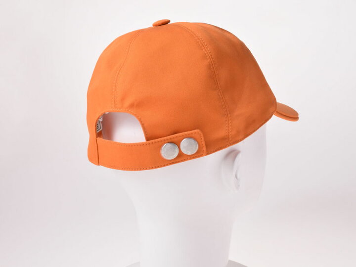 楽天市場】新品エルメス・HERMES キャップ コットン リネン オレンジ 