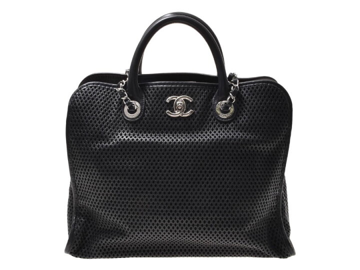 楽天市場】シャネル・CHANEL 2WAYチェーン トートバッグ 黒 ギャラ  