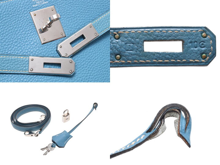 楽天市場】中古 エルメス ケリー32 トゴ ブルージーン SV金具 □I刻印  