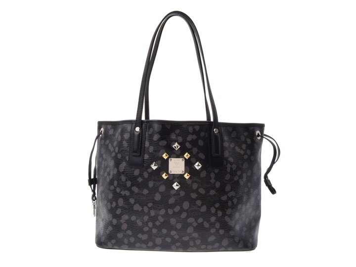 楽天市場】中古 MCM トートバッグ カーフ 黒 LOVELESSコラボ スタッズ  