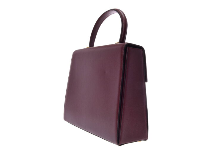 楽天市場】中古 カルティエ ハンドバッグ マスト レザー ボルドー  