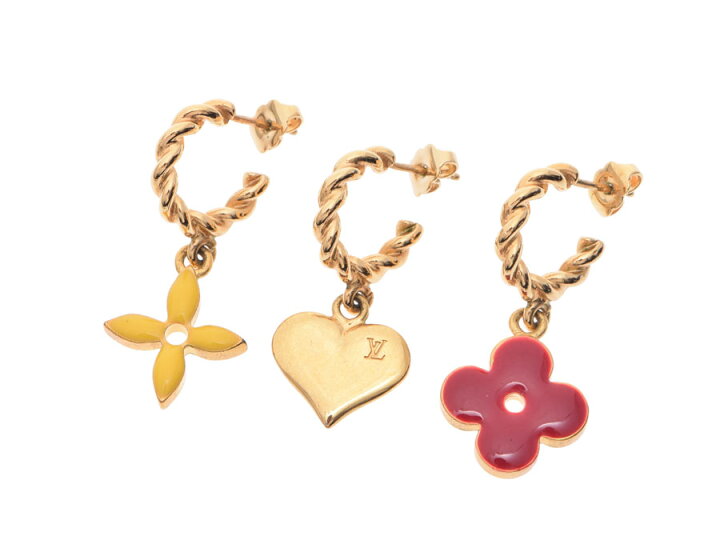 楽天市場】中古 ルイヴィトン ピアス 3個セット GP レディース LOUIS 