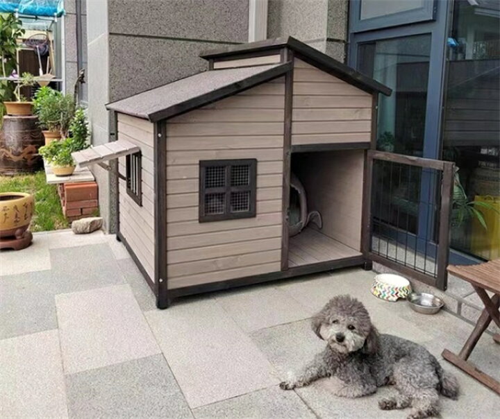 楽天市場】犬舎 犬小屋 屋外ハウス 窓付き 風通し ウッディ犬舎ペット  