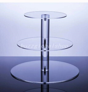 ケーキスタンド ケーキプレート フルーツプレート アクリルケーキ棚 ケーキ デザート スナック 果物収納 結婚式のデザート円盤形棚 パーティー 結婚式 誕生日パーティー 記念日のお祝い お