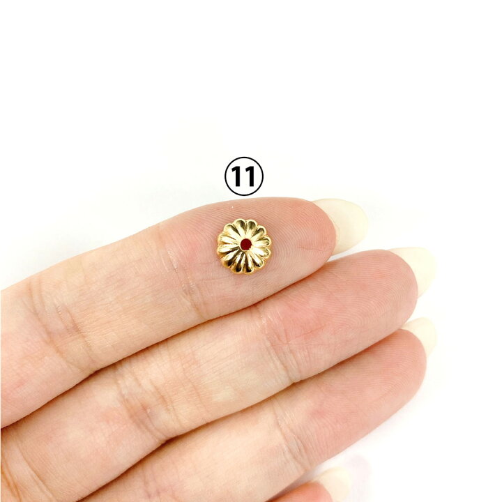 楽天市場】14KGF ビーズキャップ ゴールドフィルド 花座 座金 金具 