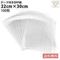 【厚手0.04mm 丈夫】OPP袋 22cm×30cm 100枚 シール付き ラッピング袋 透明 包装資材 A4 送料無料