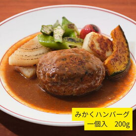 祇園みかく みかくハンバーグ 一個入 200g 冷凍 惣菜 和牛 国産 贈答 お取り寄せ グルメギフト 肉汁溢れる
